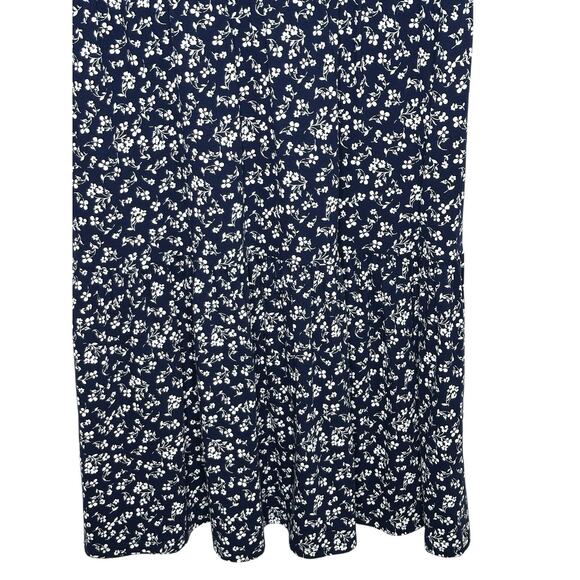 NWT J Crew Factory Womens Tiered Knit Midi Dress XXL Floral Cottagecore Cotton - Picture 12 of 14